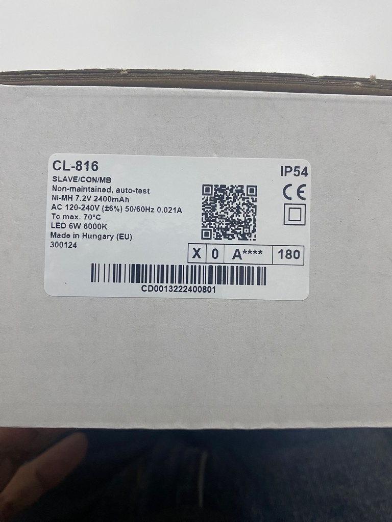 CL-816 SLAVE/CON/MB CONVENTIONAL EMERGENCY LIGHT.